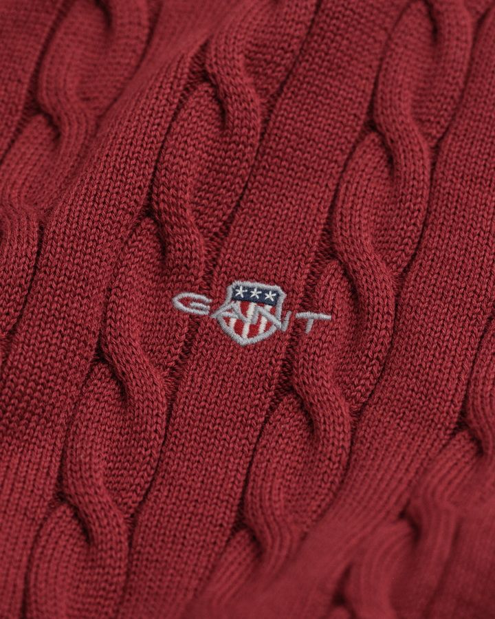 COTTON CABLE HALF ZIP