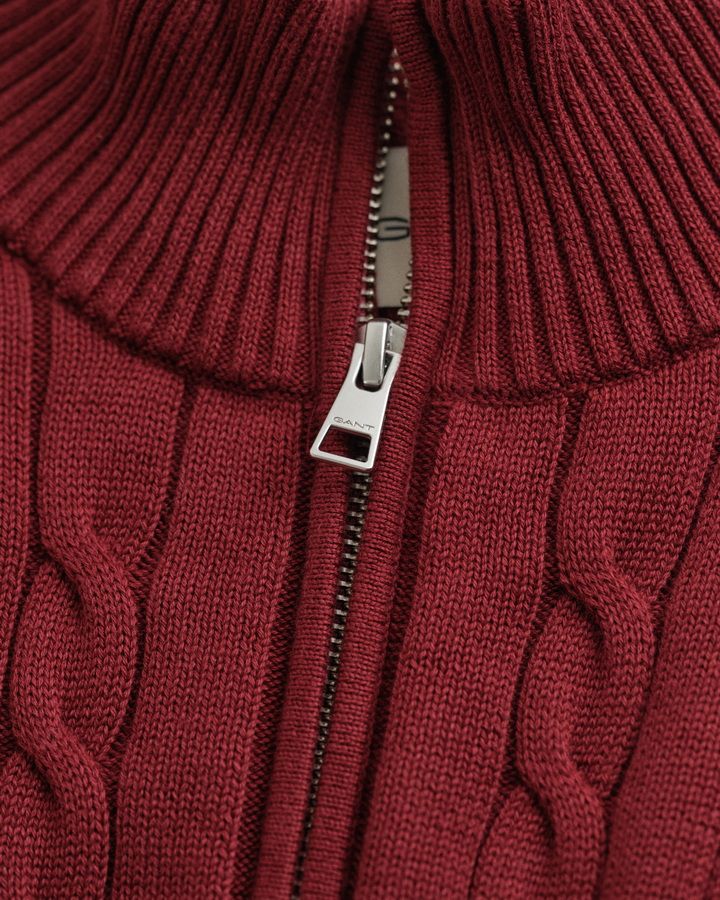 COTTON CABLE HALF ZIP