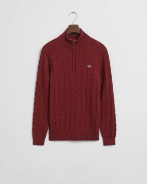 COTTON CABLE HALF ZIP