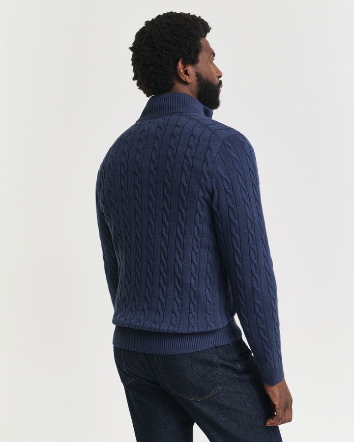 COTTON CABLE HALF ZIP