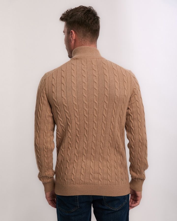 Cotton Cable Zipped Caradigan