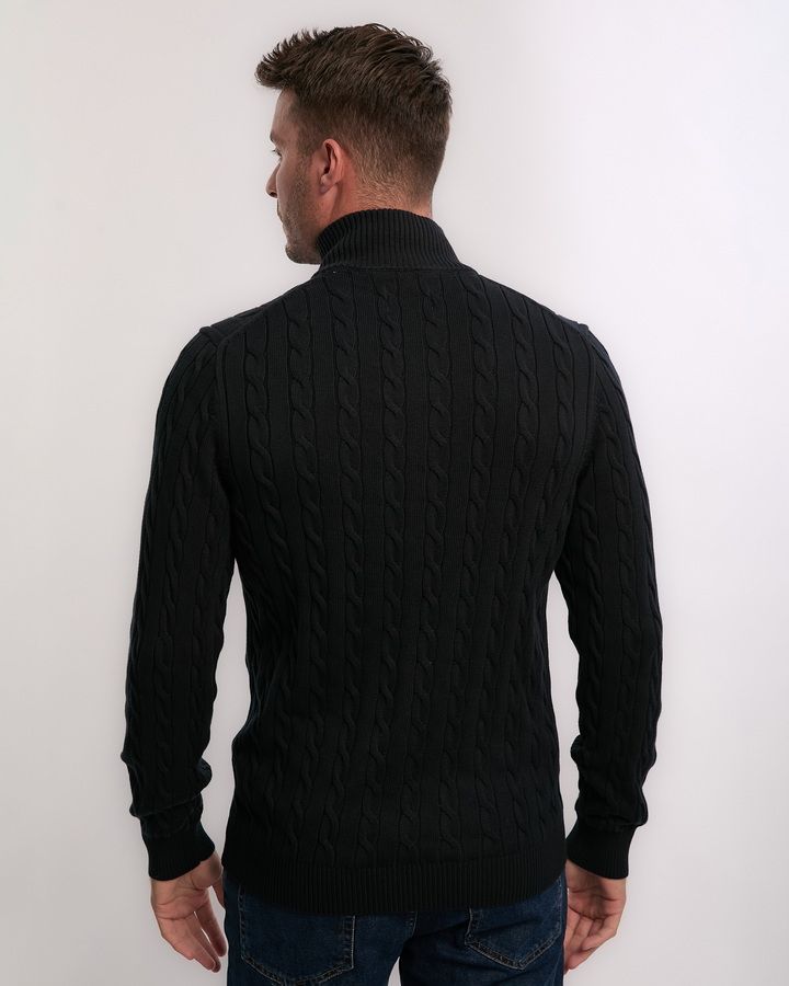 Cotton Cable Zipped Caradigan