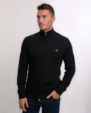 Cotton Cable Zipped Caradigan