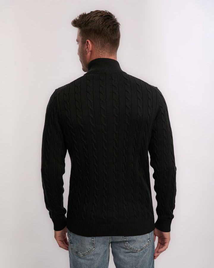 Cotton Cable Zipped Caradigan