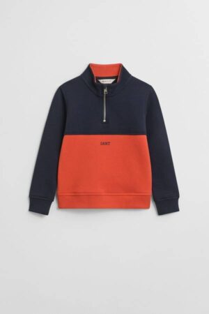 Kids Color Blocked Half-Zip Sweatshirt
