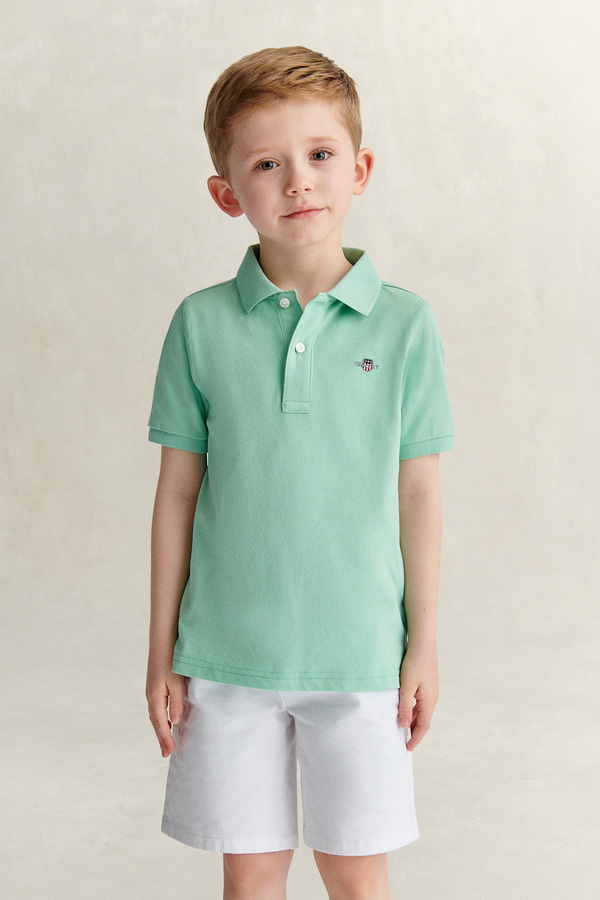 Kids Shield Pique Polo Shirt