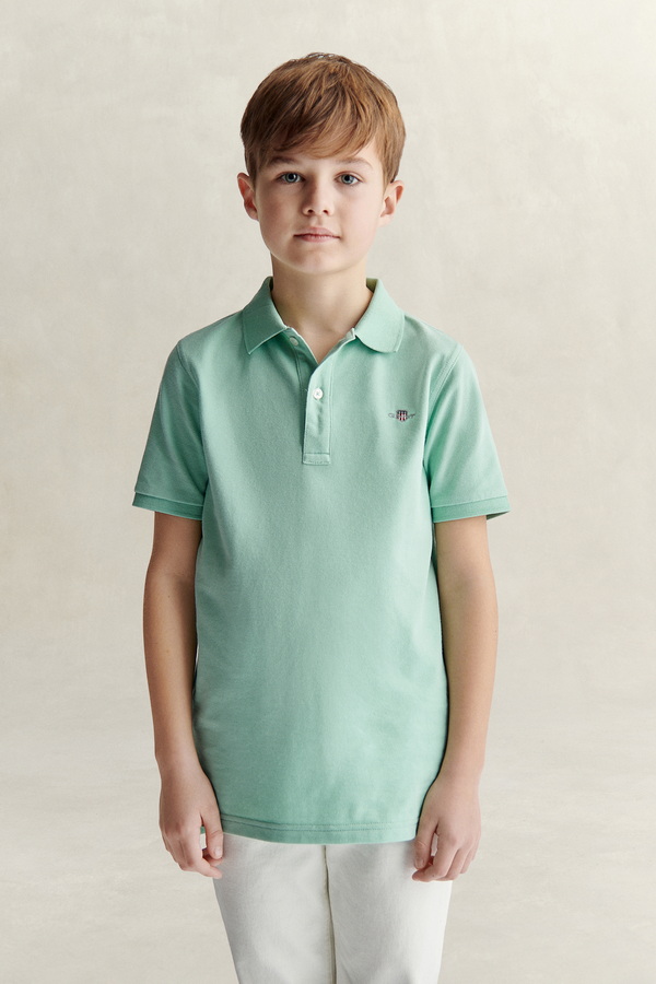 Teens Shield Pique Polo Shirt