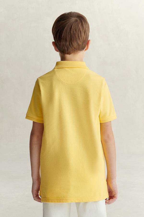 Teens Shield Pique Polo Shirt
