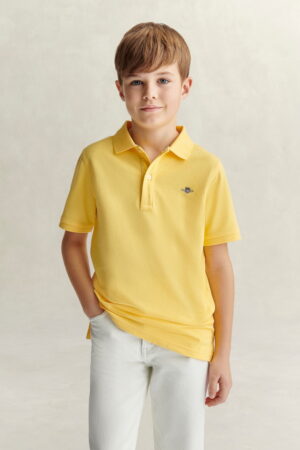 Teens Shield Pique Polo Shirt
