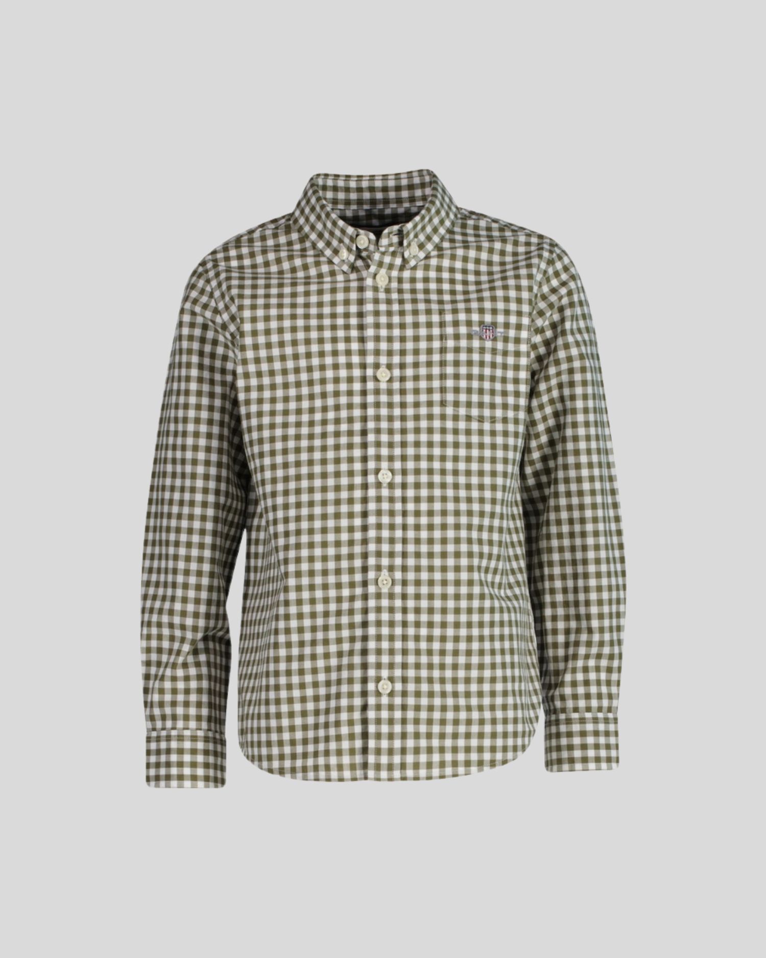 Kids Poplin Gingham Shield Shirt