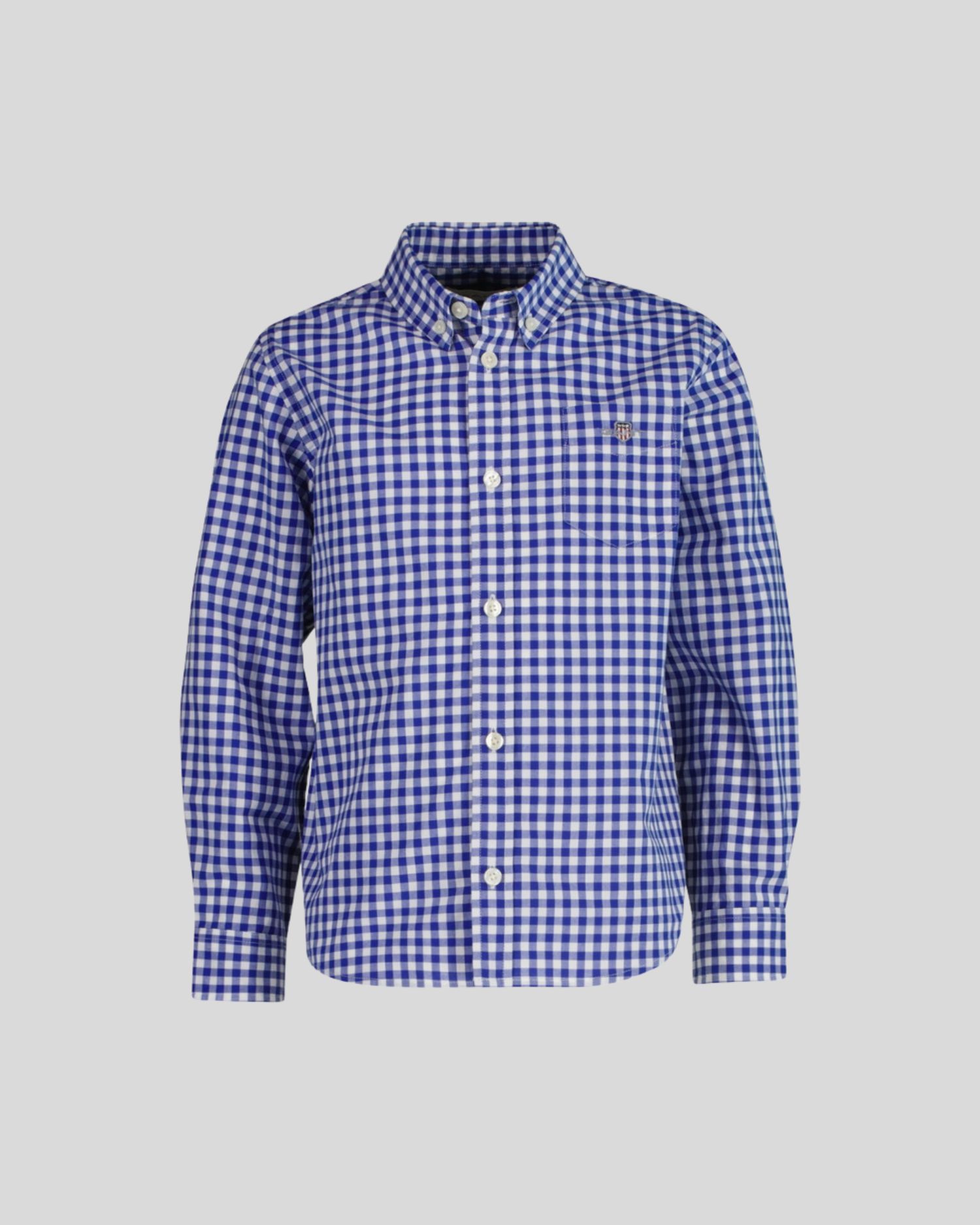 Kids Poplin Gingham Shield Shirt