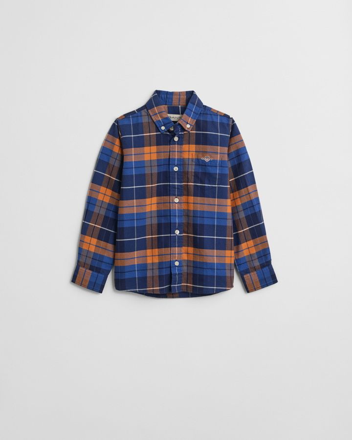 Kids Shield Checked Oxford Shirt