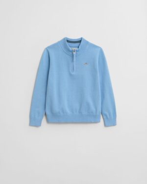 Kids Shield Cotton Half-Zip Sweater