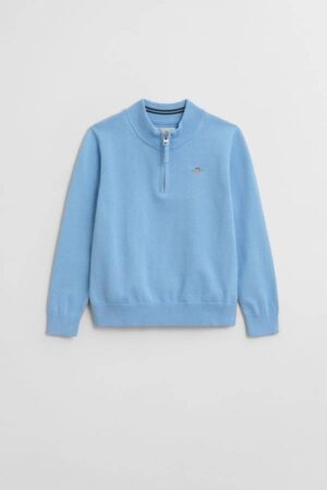 Kids Shield Cotton Half-Zip Sweater