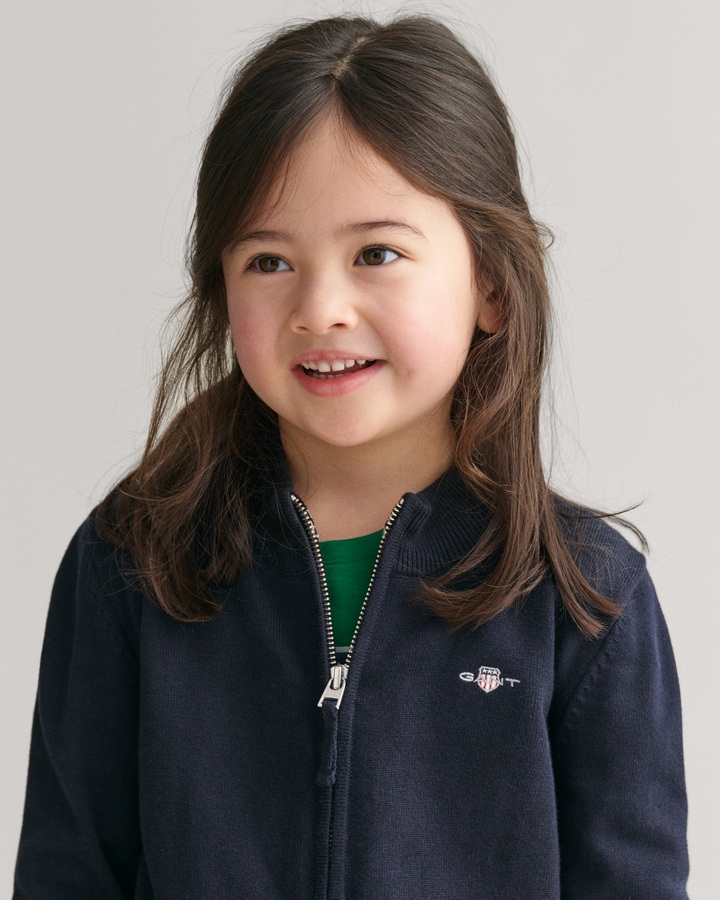 Kids Shield Cotton Zip Cardigan