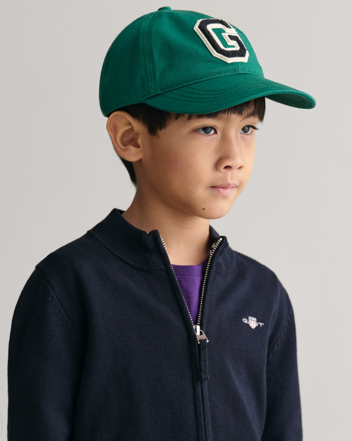 Kids Shield Cotton Zip Cardigan