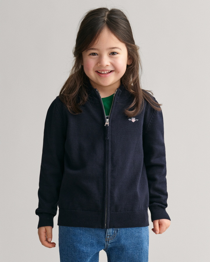 Kids Shield Cotton Zip Cardigan