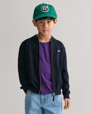 Kids Shield Cotton Zip Cardigan