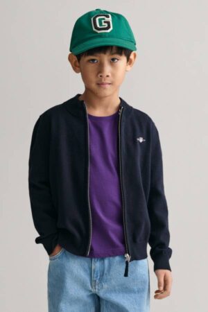 Kids Shield Cotton Zip Cardigan