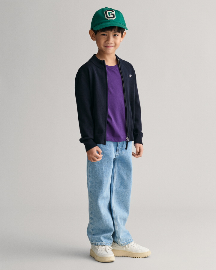 Kids Shield Cotton Zip Cardigan