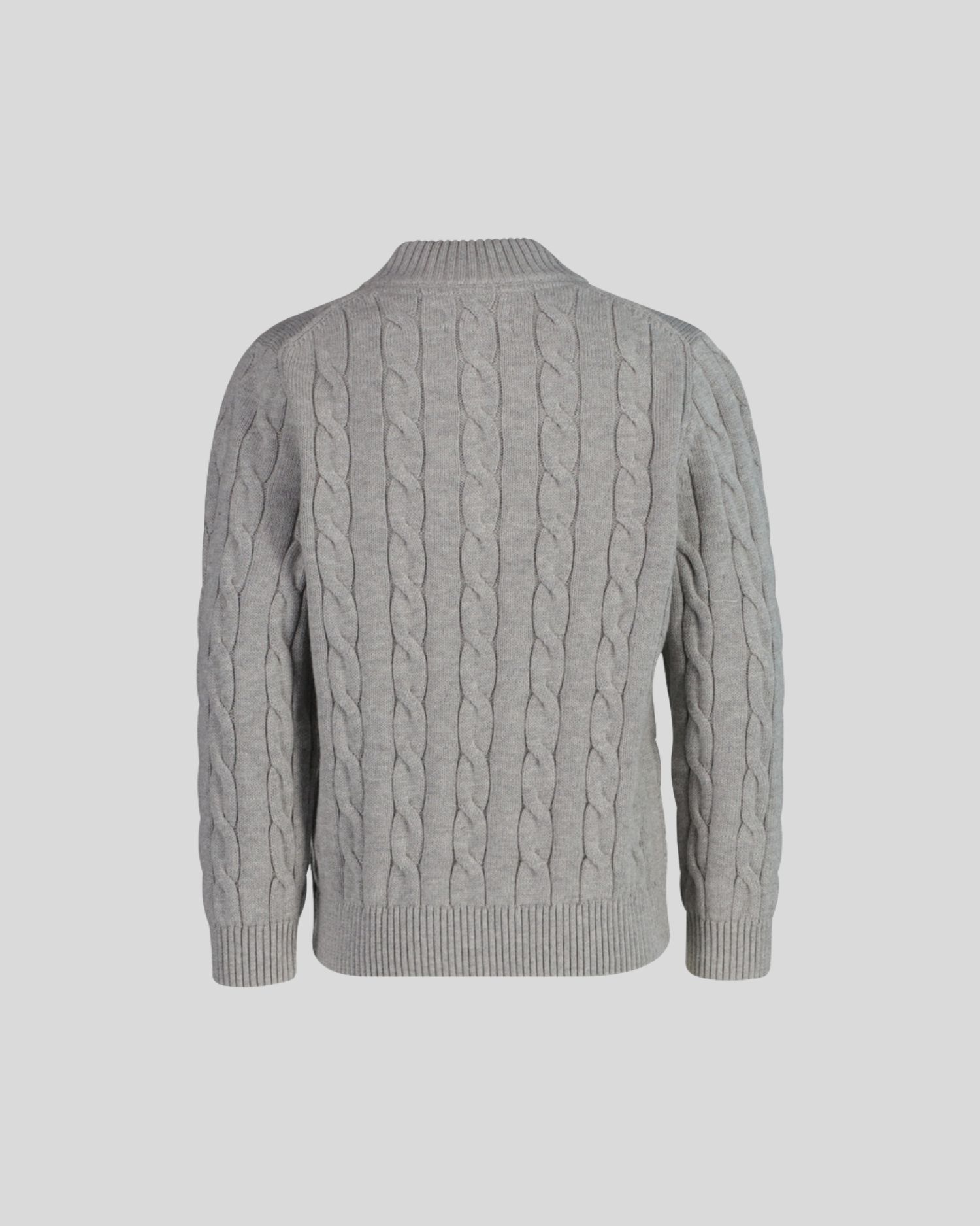 Kids Cotton Cable Knit Half-Zip Sweater