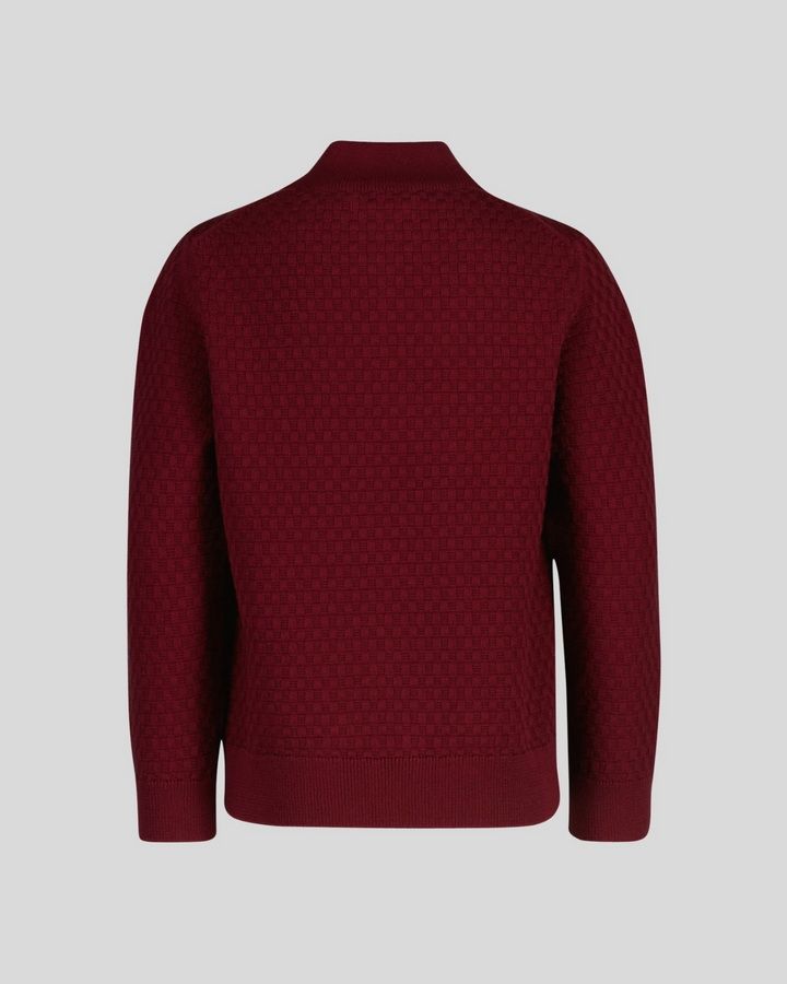 Kids Micro Textured Half-Zip Sweater