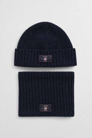 WOOL BLEND BEANIE SNOOD GIFT SET