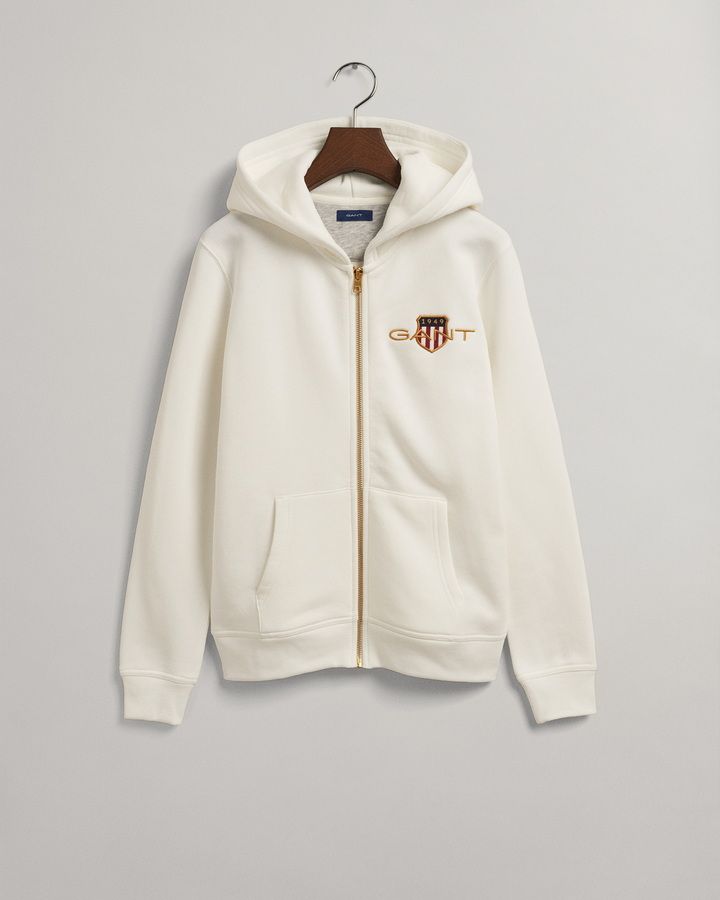 Teens Medium Archive Shield Zip Hoodie