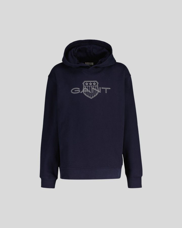 RELAXED CONTRAST SHIELD HOODIE