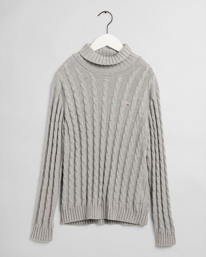 Teen Boys Cotton Cable Turtleneck