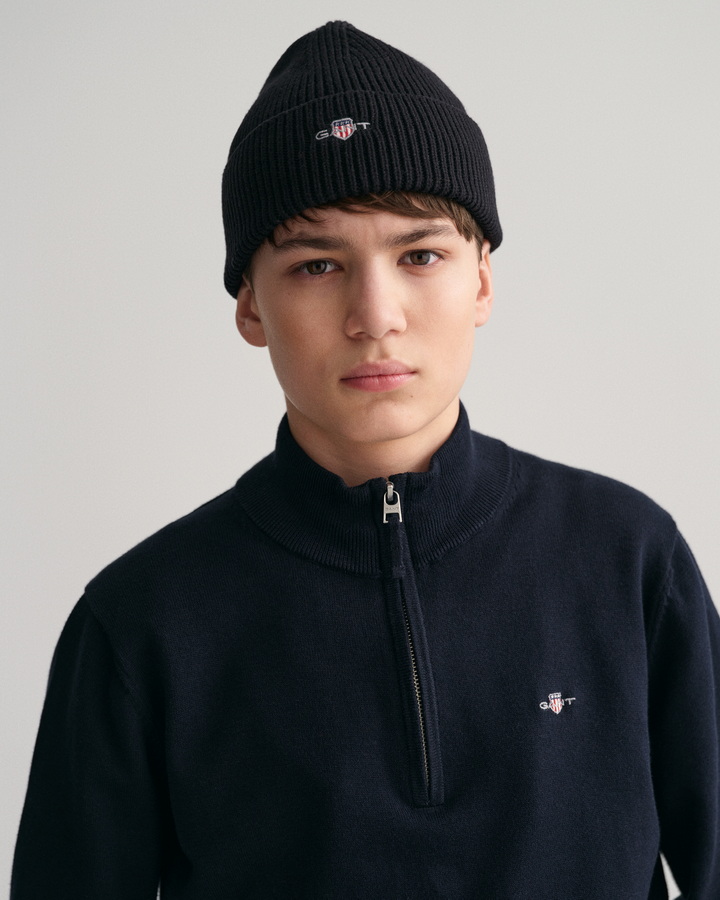Teens Shield Cotton Half-Zip Sweater