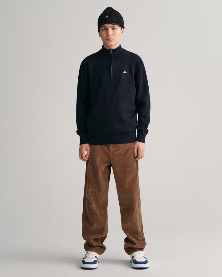 Teens Shield Cotton Half-Zip Sweater