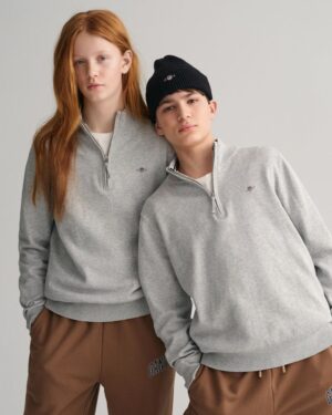 Teens Shield Cotton Half-Zip Sweater