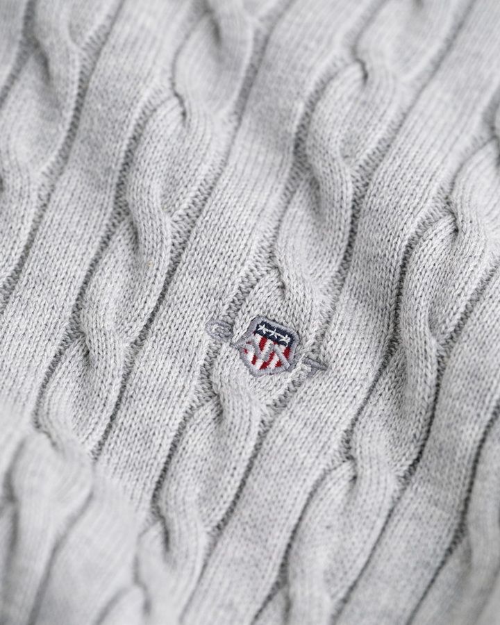 Teens Shield Cotton Cable Knit Crew Neck Sweater