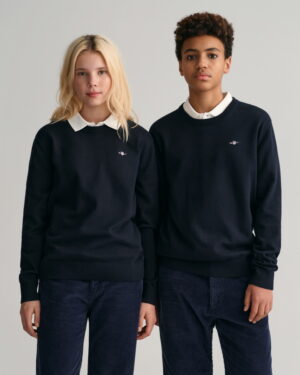 Teens Shield Classic Cotton Crew Neck Sweater