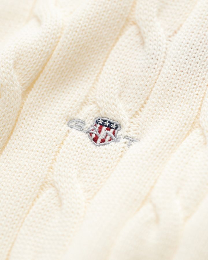 Teens Cotton Cable Knit Half-Zip Sweater