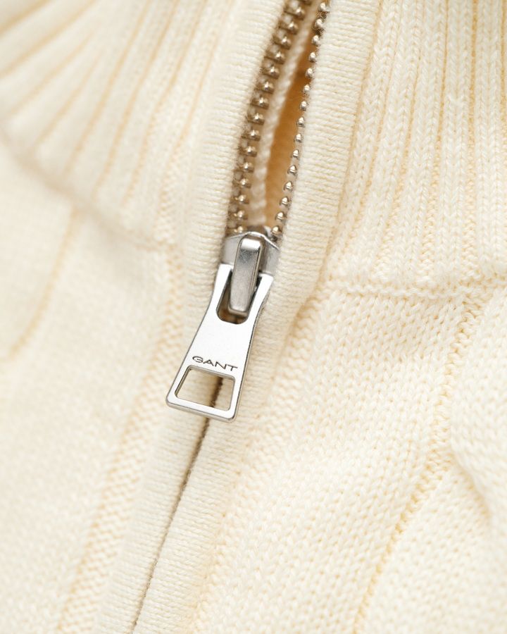 Teens Cotton Cable Knit Half-Zip Sweater