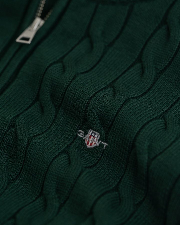 Teens Cotton Cable Knit Half-Zip Sweater