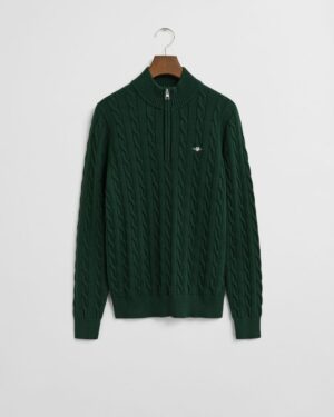Teens Cotton Cable Knit Half-Zip Sweater
