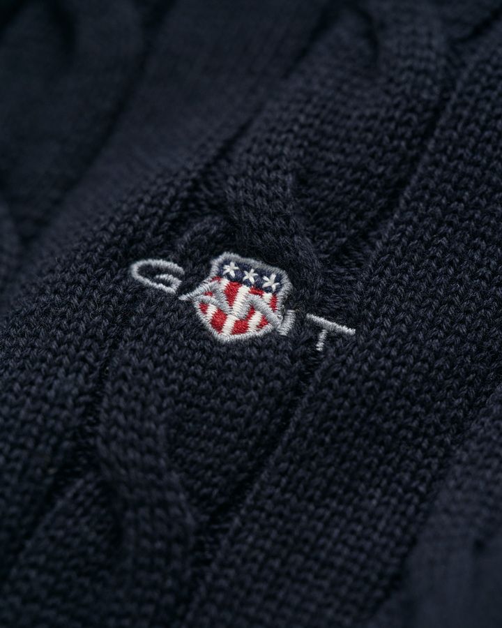 Teens Cotton Cable Knit Half-Zip Sweater