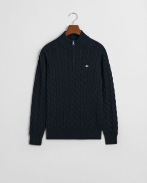 Teens Cotton Cable Knit Half-Zip Sweater