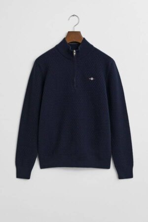 Teens Micro Textured Half-Zip Sweater