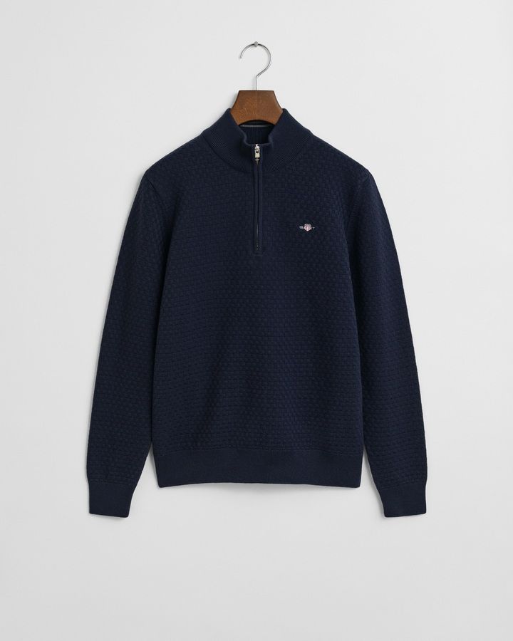 Teens Micro Textured Half-Zip Sweater