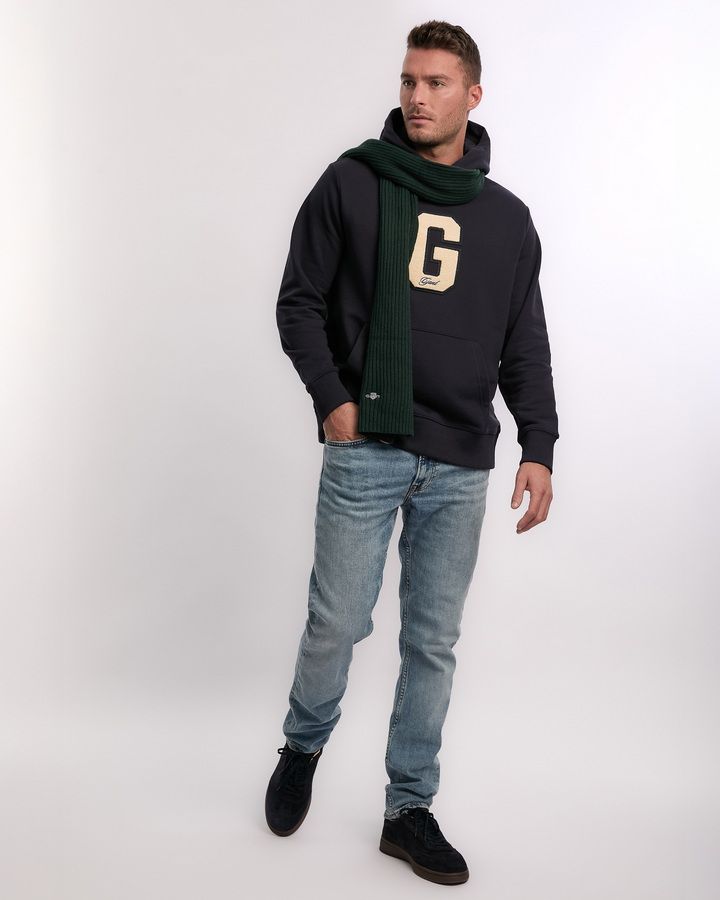 Cotton Blend Logo Scarf