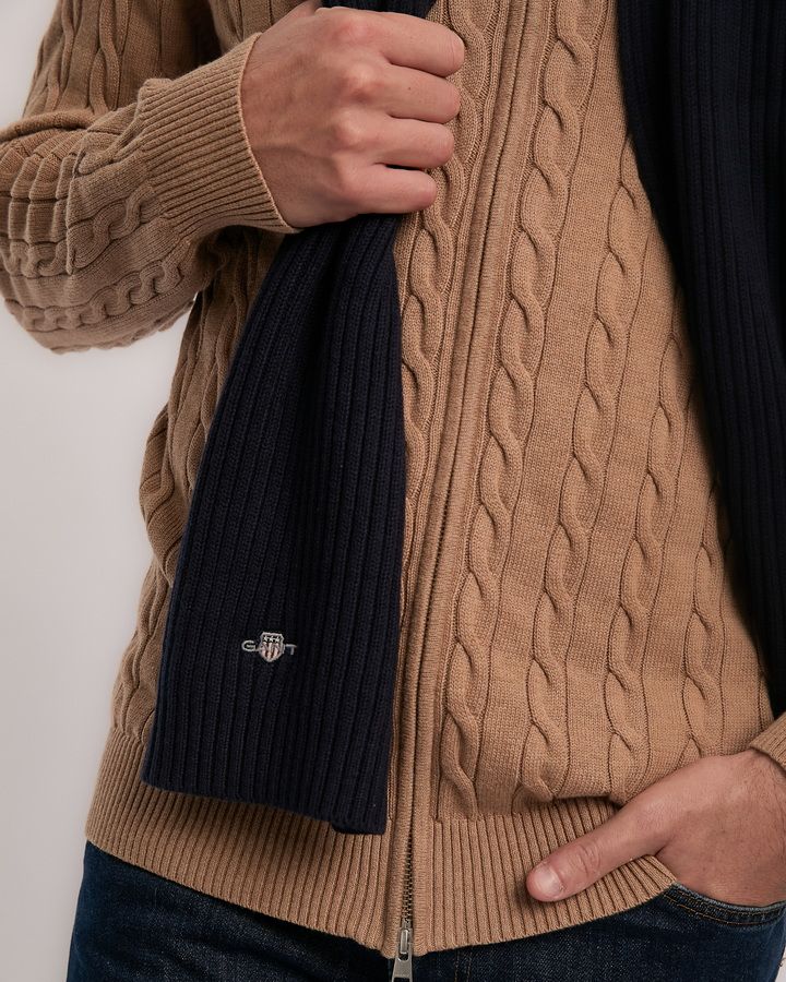 Cotton Blend Logo Scarf