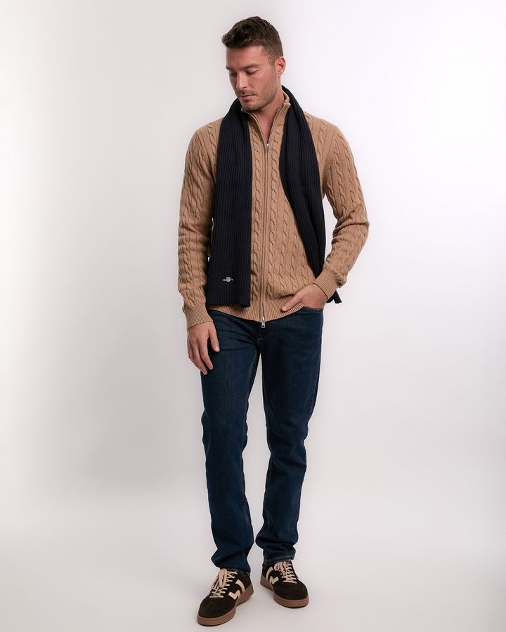 Cotton Blend Logo Scarf