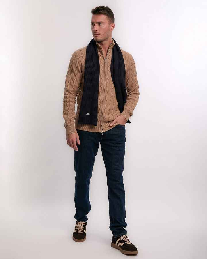 Cotton Blend Logo Scarf