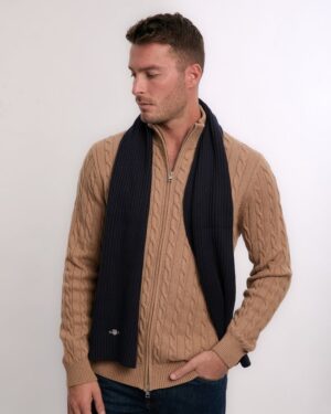 Cotton Blend Logo Scarf