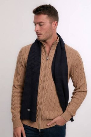 Cotton Blend Logo Scarf