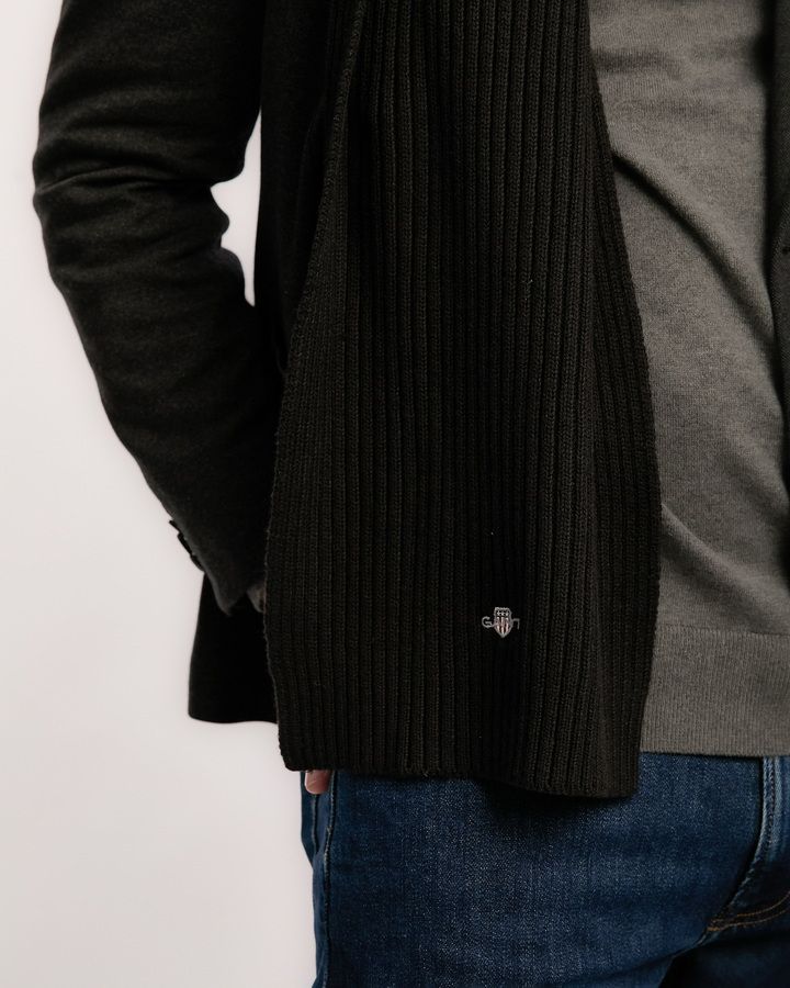 Cotton Blend Logo Scarf